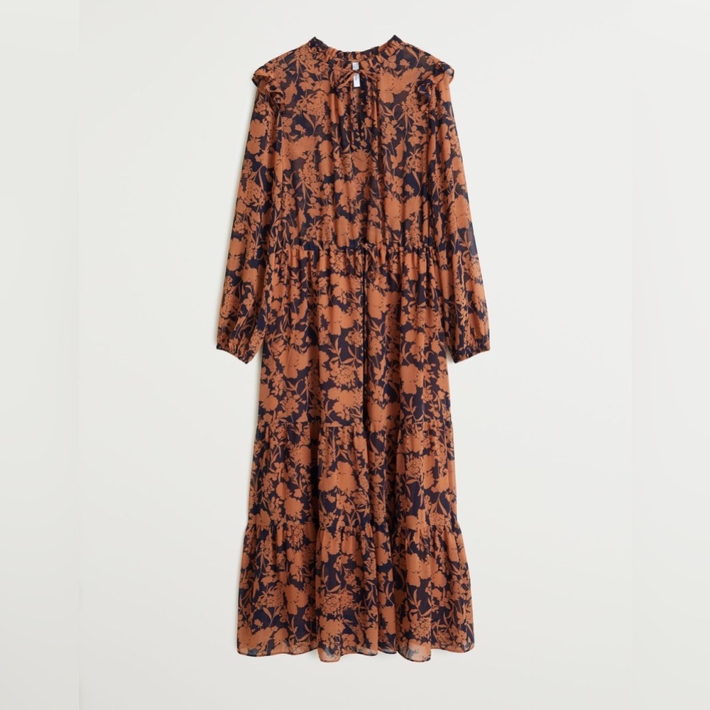 Flower chiffon dress as seen on Jeanne Dumas